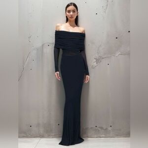 Elegant Black Off-Shoulder Dress